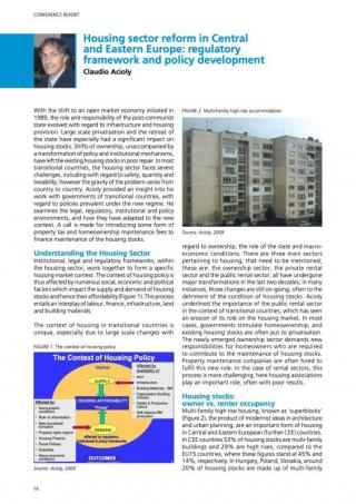 Housing sector reform in Central and Eastern Europe: regulatory framework and policy development - 2010