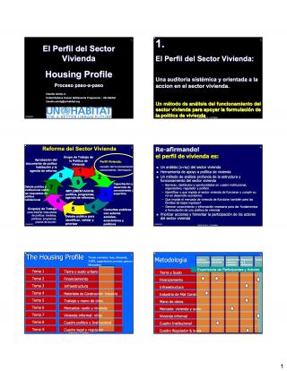 El Perfil del Sector Vivienda - Housing Profile - Proceso paso-a-paso - 2 - Spanish - 2011