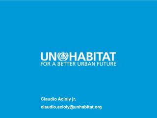 Propositions of UN-Habitat - 2016