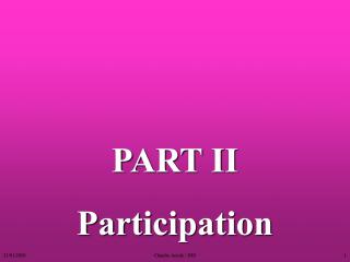 Participation - Actors and Interests - 2007