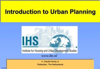 Introduction to Urban Planning - 2001
