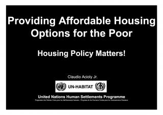 Providing Affordable Housing Options for the Poor - Housing Policy Matters! - Malawi Profiling - 2008