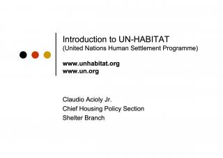Introduction to UN-Habitat - 2008