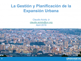 La Gestión y Planificación de la Expansión Urbana - 2019