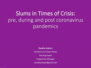  Slums in Times of Crisis - pre, during and post coronavirus pandemics - 2020 - front page