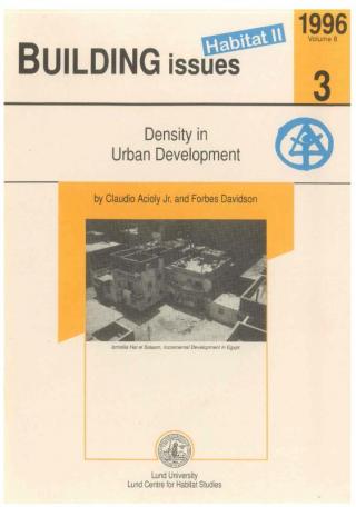 Density in Urban Development - Building Issues - Habitat II - 1996