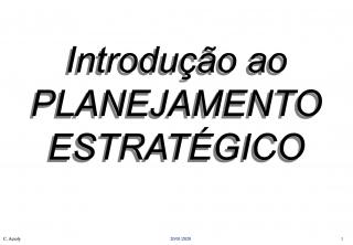 Introdução ao Planejamento Estratégico - Portuguese - 2000