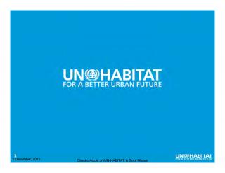 From Housing Indicators to Urban Indicators - Monitoring Global Urban Trends - Mandate and Works of UN-Habitat - IADB - 2012