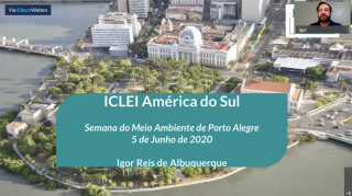 Webinar hosted by the Municipality of Porto Alegre, celebrating World Environment Day, focusing on Urban Planning and Climate change.  The presentation focuses on the city that we want in the post-pandemics - 2020